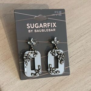 Sugarfix by BaubleBar Silver and Black Geometric Earrings